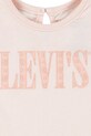 Μπλουζάκι μωρού Levi's SS SMOCKED SLV TEE ροζ 1EM183