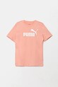 Παιδικό μπλουζάκι Puma ESS No. 1 Logo Tee στάμπα πορτοκαλί 684892