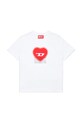 Παιδικό βαμβακερό μπλουζάκι Diesel TCUORE T-SHIRT στάμπα λευκό J02233