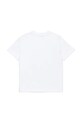 Παιδικό βαμβακερό μπλουζάκι Diesel TCUORE T-SHIRT J02233 λευκό SS25