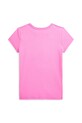 Παιδικό βαμβακερό μπλουζάκι Polo Ralph Lauren 313965154001 ροζ SS25