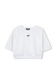Παιδικό βαμβακερό μπλουζάκι Dkny D62308.114.150 λευκό SS25