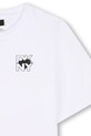 Παιδικό βαμβακερό μπλουζάκι Dkny λευκό D62311.156.162