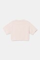 Παιδικό βαμβακερό μπλουζάκι Vans SALTON RELAX CROP VN000P5RO3N1 ροζ SS25