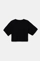 Παιδικό βαμβακερό μπλουζάκι Vans SALTON RELAX CROP VN000P5RBLK1 μαύρο SS25