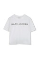 Παιδικό βαμβακερό μπλουζάκι Marc Jacobs στάμπα λευκό W60463.114.150