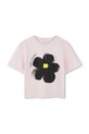 Παιδικό βαμβακερό μπλουζάκι Marc Jacobs W60542.86.108 ροζ SS25
