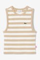 Παιδικό top Lacoste με μοτίβο μπεζ TJ8759