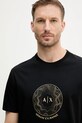 Βαμβακερό μπλουζάκι Armani Exchange μαύρο XM000328.AF10364