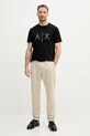 Βαμβακερό μπλουζάκι Armani Exchange XM000325.AF10364 μαύρο SS25