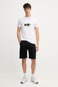 Βαμβακερό μπλουζάκι Karl Lagerfeld 552251.755073 λευκό SS25