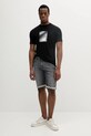 Βαμβακερό μπλουζάκι Karl Lagerfeld 552224.755038 μαύρο SS25