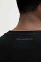 Βαμβακερό μπλουζάκι Karl Lagerfeld 552224.755038 μαύρο