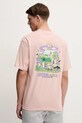 Βαμβακερό μπλουζάκι The North Face Mountain Cleanup στάμπα ροζ NF0A8C4DLK61