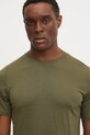 Αθλητικό μπλουζάκι Fjallraven Abisko Wool πράσινο F87193