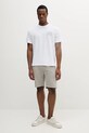 Μπλουζάκι με λινό μείγμα Guess M5GI21.KCT41 λευκό SS25