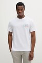 Ρούχα Μπλουζάκι με λινό μείγμα Guess M5GI21.KCT41 λευκό