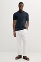 Βαμβακερό μπλουζάκι Sisley 3089S104J σκούρο μπλε SS25